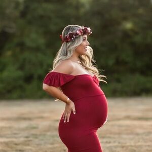 Etsy Flower Crown (Burgundy, Blush & Pink)